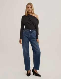 Stovepipe High Rise Straight Leg Jeans
