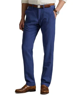 Straight Fit Linen-Cotton Pant