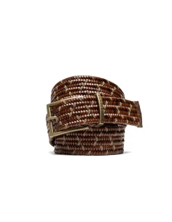 Stratford Stretch Belt - Cognac/Taupe