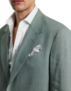 STRETCH LINEN SUIT JACKET