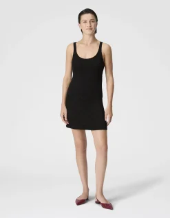 Stretch Chevron Cotton and Viscose Tank Top