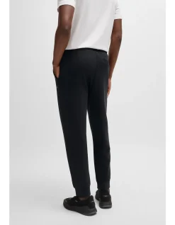 Stretch-cotton tracksuit bottoms with logo print