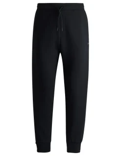 Stretch-cotton tracksuit bottoms with logo print