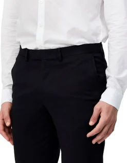 Stretch Mercerised Cotton Pant Navy