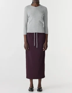 stretch twill pull on skirt