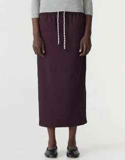stretch twill pull on skirt