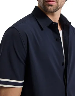 STRIPE BAND TECH SS OVERSHIRT
