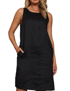 Studio Sleeveless Linen Mini Dress
