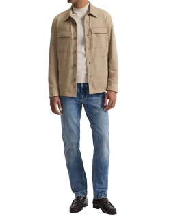 SUEDE LOOK OVERSHIRT