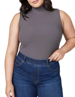 Suit Yourself Ribbed Mock Neck Bodysuit