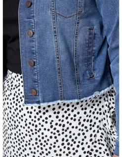 SUNDAY IN THE CITY - CHATTERBOX CROP DENIM JACKET
