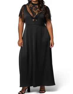 SUNDAY IN THE CITY-MAYHEM SATIN MAXI DRESS