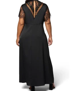 SUNDAY IN THE CITY-MAYHEM SATIN MAXI DRESS