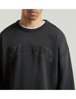 Sunfaded Applique Loose R Sweater