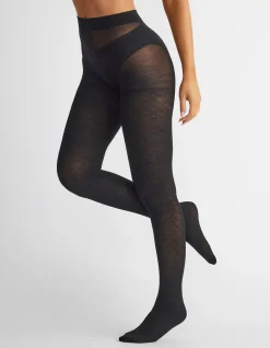 Superfine Merino Honeycomb Wool Blend Tights