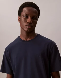 Supima Chest Emb Crewneck T Shirt