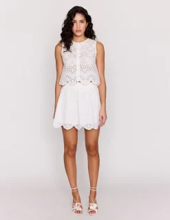 Tahlia Broidery Mini Skirt