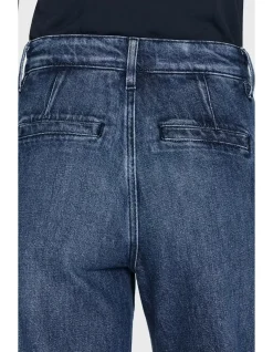 Tailored High Rise Wide Leg Denim Trouser