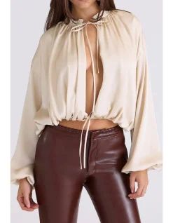 TALIA OPEN-FRONT BLOUSE