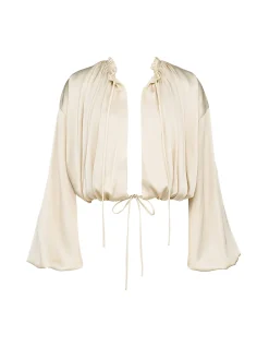 TALIA OPEN-FRONT BLOUSE