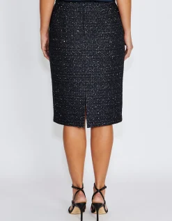TAMARA NAVY TWEED SKIRT