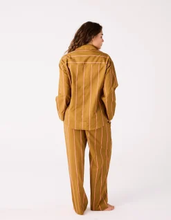 Tapenade Dlt Adlt Org Cotton LS Shirt & Pant PJ Set