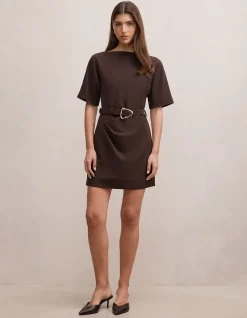 TARA BELTED T-SHIRT MINI DRESS
