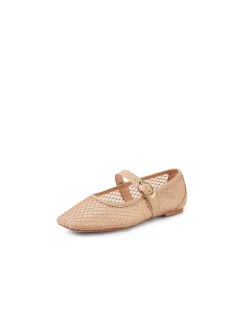 Tartina Mesh Strap Square Toe Flats