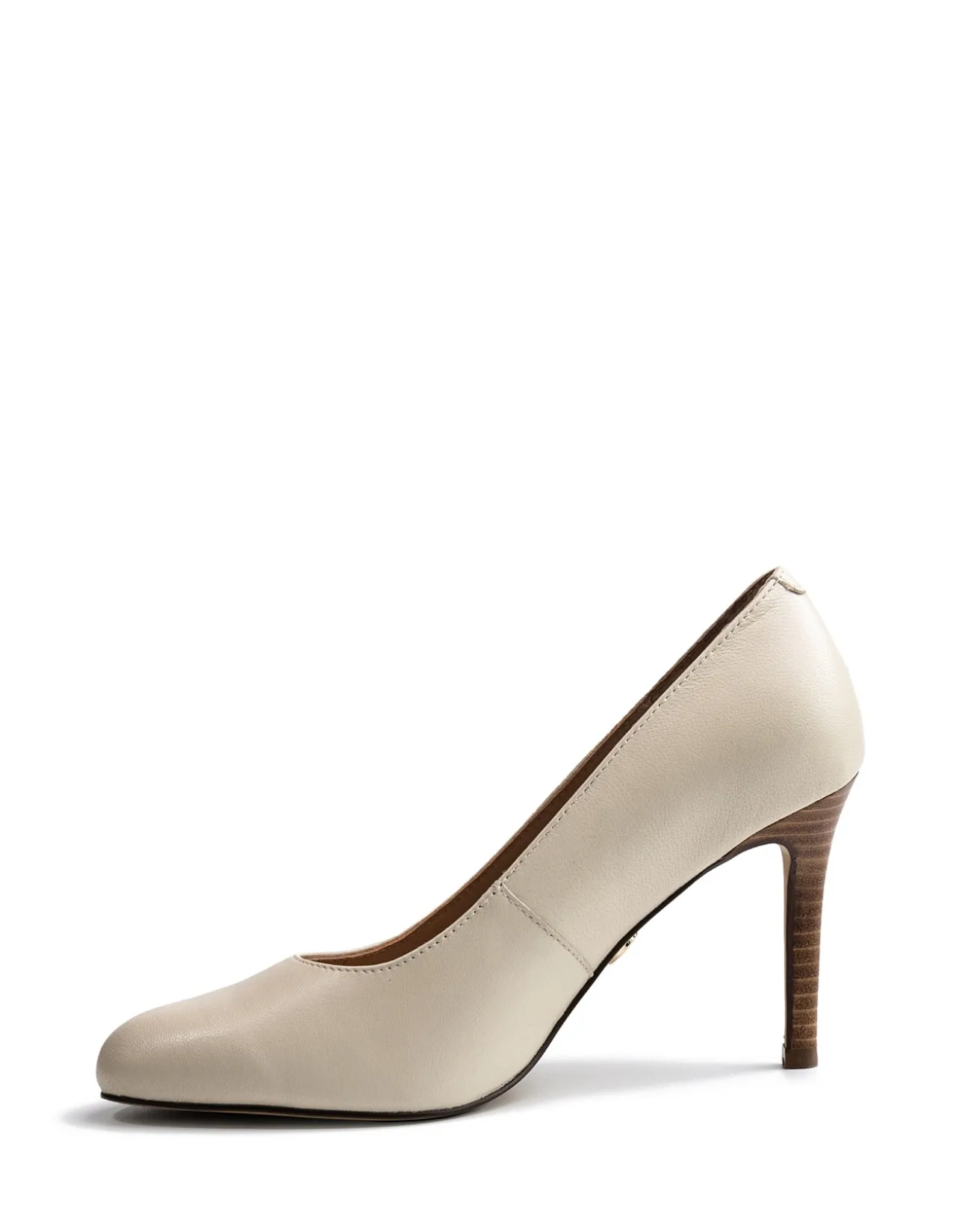 Tash Vintage Ivory Leather Stiletto Pump