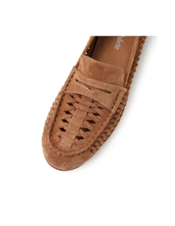 Testkas Woven Suede Penny Loafers
