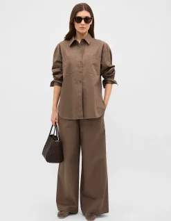 TEXTURED WIDE LEG PANT