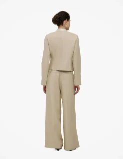 Textured Collarless Jacket