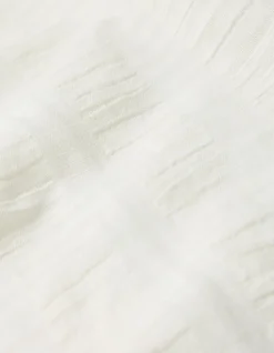 TEXTURED COTTON LINEN SS SHIRT