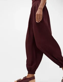TEXTURED SATIN HAREM PANT