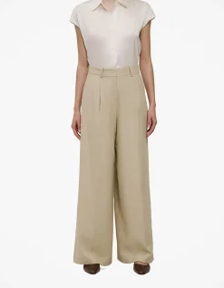 Textured Wide Leg Pant