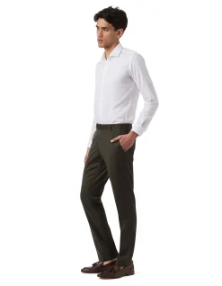 TEXTURED WOOL SUIT TROUSER
