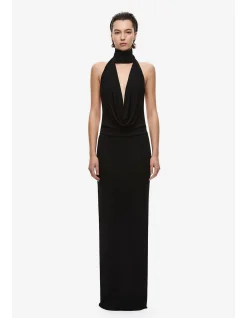THE COWL NECK JERSEY DRESS