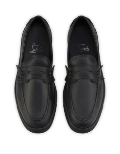 THE HAROLD I FLAT CALF RETOURNE DS BLACK LOAFERS