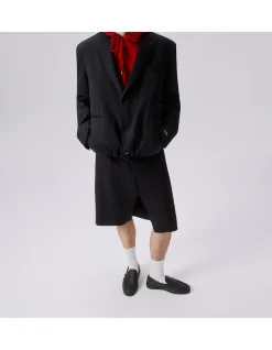 THE HAROLD I FLAT CALF RETOURNE DS BLACK LOAFERS