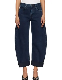The Bubble High Rise Barrel Leg Denim Jeans