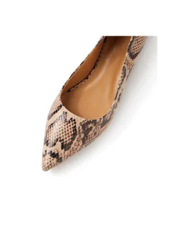 Thego Pointed Toe Low Block Heel Pumps