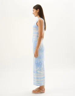 Theodore Calypso Print Sleeveless Maxi Dress