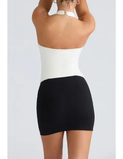 THE PEEKABOO HALTER NECK CORSET TOP