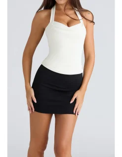 THE PEEKABOO HALTER NECK CORSET TOP