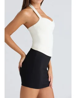 THE PEEKABOO HALTER NECK CORSET TOP