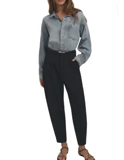 The Pippa Pant Barrel-Leg Black