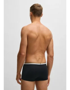 Three-pack of cotton-blend trunks