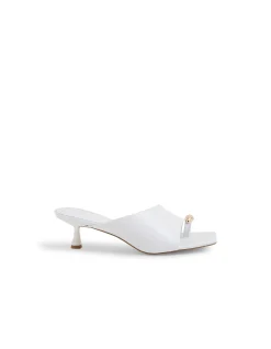 Tionee Gold Detail Toe Loop Heeled Mules