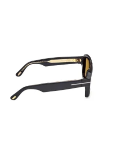 TOM FORD ICON FT1202 - SHINY BLACK MEN'S SUNGLASSES