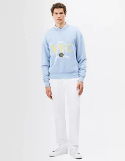 Tommy Jeans Relaxed Best Varsity Crew Neck Sweater Blue